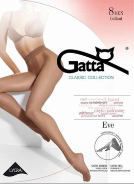 Rajstopy GATTA EVE 8 den LYCRA t-band DAINO 3-M
