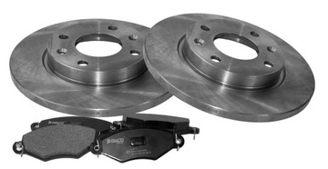 Tarcze x2 + klocki PRZÓD XSARA 1.4 PEUGEOT 206