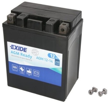 AKUMULATOR EXIDE AGM12-14 YTX14AHL-BS EXIDE READY 12V 14Ah 210A ŁÓDŹ