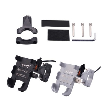 ДЕРЖАТЕЛЬ ДЛЯ МОТОЦИКЛА GPS USB QC3.0 4–6,5 360