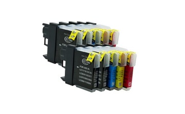 10x TUSZ DO DRUKARKI BROTHER DCP-383C DCP-385C LC1100 LC985 LC980 J140W