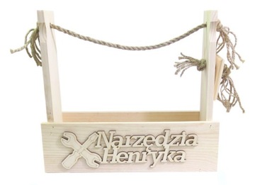 Skrzynka nosidło na narzędzia dekor imię AA72