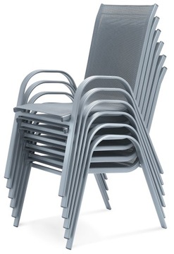 КОМПЛЕКТ САДОВОЙ МЕБЕЛИ ДЛЯ ТЕРРАСЫ, СТОЛ + 6 СТУЛЬЕВ