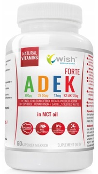 ADEK FORTE A D3 E K2-MK-7 w oleju MCT 60 kaps.