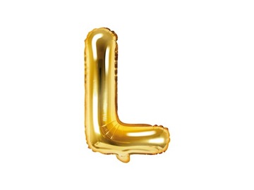 Balon Foliowy Literka L Litera Złoty 35 cm