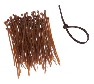 100шт КАБЕЛЬНЫЕ СТЯЖКИ КОРИЧНЕВЫЕ ЦВЕТНЫЕ КАБЕЛЬНЫЕ СТЯЖКИ 2,5Х150 мм
