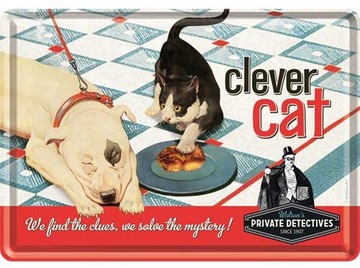 Pocztówka Clever Cat 14x10 met 10219