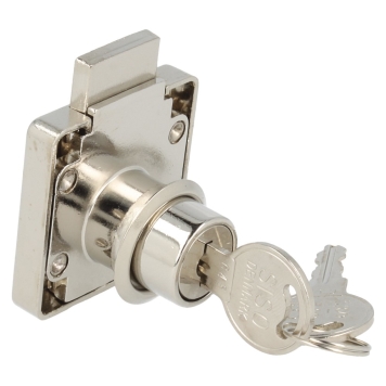 Zamek meblowy kwadratowy SISO X-850 metalowy klucz