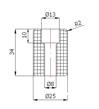 fi 25 РОЛИК, ПОДДЕРЖИВАЮЩИЙ ВОРОТА С УГЛОКОМ