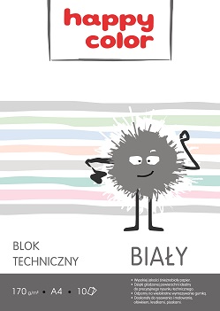 Blok techniczny biały 170 g/m A3 10 kartek