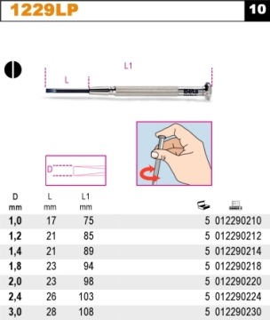 ТОЧНАЯ ПЛОСКАЯ ОТВЕРТКА 1 ММ BETA 1229LP/1,0