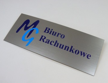 tabliczka informacyjna szyld z logo 25x10 nadrukUV
