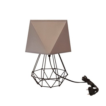 LAMPKA NOCNA stołowa DRUCIANA ABAŻUR DIAMENT LOFT