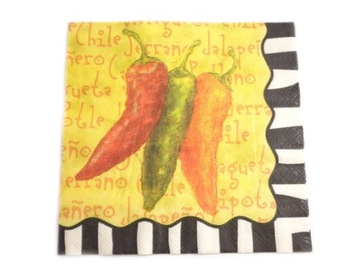 SERWETKI PAPIEROWE PAPRYCZKI CHILI 33x33 cm 20szt