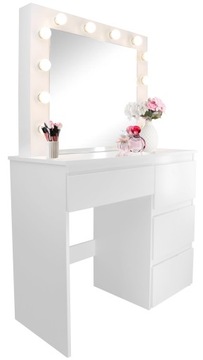 КОСМЕТИЧЕСКИЙ СТОЛИК, ВИЗАЖНОЕ ЗЕРКАЛО, ГОЛЛИВУДСКОЕ СВЕТОДИОДНОЕ ОСВЕЩЕНИЕ