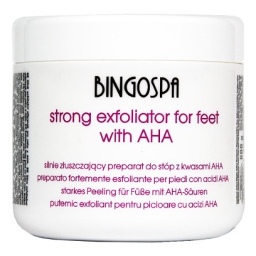 SILNIE ZŁUSZCZAJĄCY PREPARAT DO STÓP Z KWASAMI AHA + PEELING 2 w 1 BINGOSPA