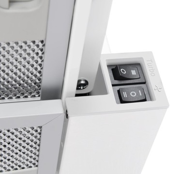 Amica OTP 6233W вытяжка телескопическая LED белая 270м3/ч