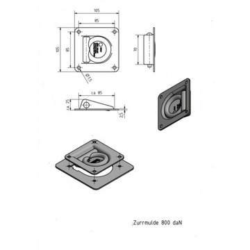 НАПОЛЬНОЕ КРЕПЛЕНИЕ прицепа-фиксатора груза DEKRA