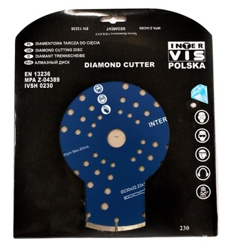 АЛМАЗНЫЙ ДИСК 230 ММ КУБ ПО БЕТОНУ INTER VIS N