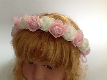 ПОЯСТ С ЦВЕТАМИ РОЗОВЫЕ БЕЛЫЕ РОЗЫ, универсальный размер