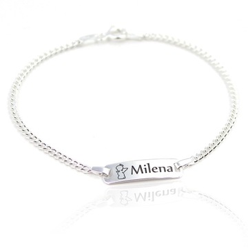 Браслет Крещение Причастие с Гравировкой Серебро 925