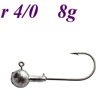 ДЖИГ-ГОЛОВКА Черный никель 8 г КРЮЧОК 4/0 ЯПОНСКИЙ КРЮЧОК