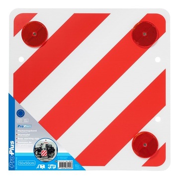 TABLICA OSTRZEGAWCZA plastikowa + 4 odblaski