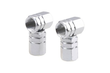 Aluminiowe NAKRĘTKI na wentyle SREBRNE 4 szt 02236