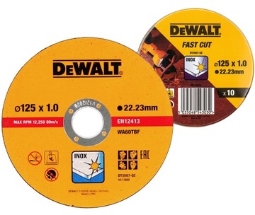 Tarcza do metal Inox 125x1mm 10sztuk DeWalt DT3507
