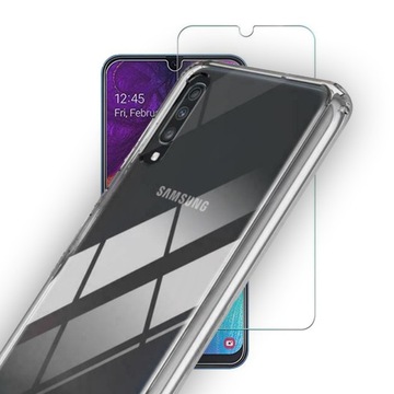 Etui CRYSTAL case 2MM do Samsung A50 + SZKŁO