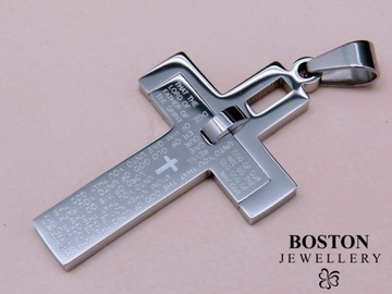 ZŁOTY SREBRNY CZARNY KRZYŻ KRZYŻYK NA ŁAŃCUSZEK