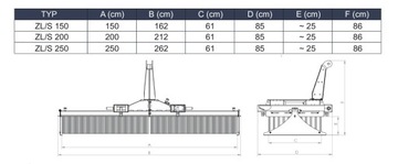 ШИРОКАЯ СКЛАДНАЯ МАШИНА РАБОЧАЯ ШИРИНА 150 СМ
