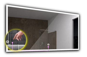 LUSTRO PODŚWIETLANE LED+dotyk 80x60 Boston
