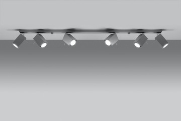 Потолочная лампа квадрат 6l Grey Gu10 полоса для коридора HOL светодиод