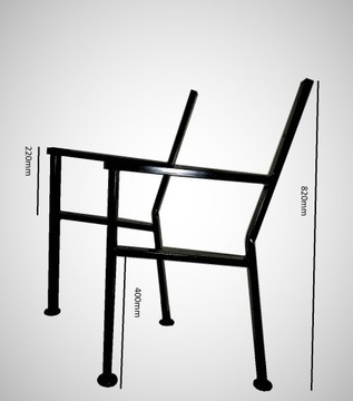 НОЖКИ СТАЛЬНЫЕ БЕЗ УКРАШЕНИЙ ДЛЯ ПОДЛОКОТНИКА СКАМЬИ
