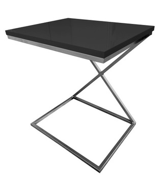 Stolik nocny pomocnik loft metal czarny-srebrny X