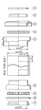 NECO H845 черный Набор AHEAD HEADS 1-1/8”x34x30