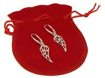 KOLCZYKI SKRZYDŁA ANIOŁA srebro 925