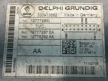 SAAB 93 9-3 ZESILOVAČ AUTORÁDIO ŘÍZENÍ 330913682