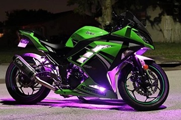 Светодиодная подсветка для мотоцикла, 8 полосок, RPG, управление телефоном через Bluetooth