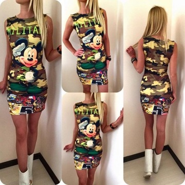 Sukienka króki rękaw Myszka Miki Mickey 4 L