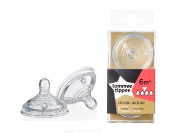 TOMMEE TIPPEE SMOCZEK DO BUTELKI Y KASZKA 6M+ 2szt