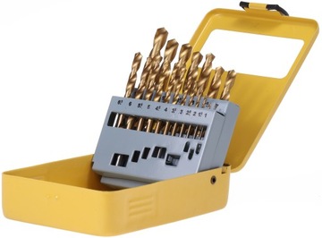 WIERTŁA DO METALU TYTANOWE 1.0-10.0 mm ZESTAW 19el