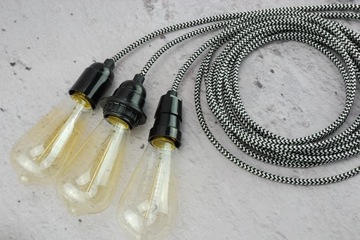 кабель плетеный железный 3х0,75 лофт ретро паук