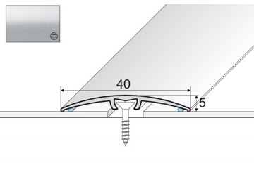 Listwa aluminiowa szybki montaż A64 SREBRO 93cm