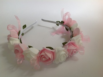 ПОЯСТ С ЦВЕТАМИ РОЗОВЫЕ БЕЛЫЕ РОЗЫ, универсальный размер