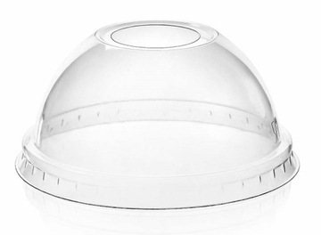 WIECZKA DO KUBKÓW PET 200-300ML - 78MM WYPUKLE Z OTWOREM -50szt