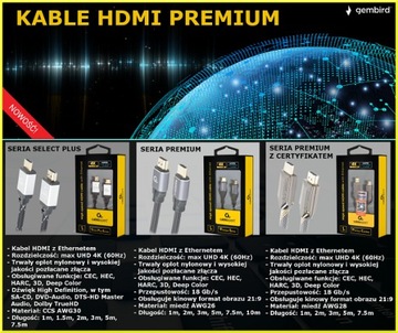 Kabel PREMIUM HDMI 2.0 3m 4K 4K2K 3840x2160 60Hz