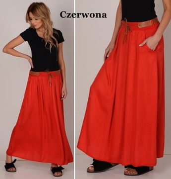 ZWIEWNA DŁUGA SPÓDNICA MAXI DO KOSTEK BOHO ! S,M,L