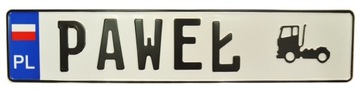 Табличка с именем, польский шрифт